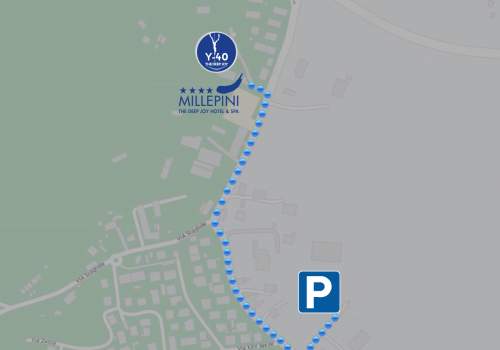 Parking at Hotel Millepini & Y-40